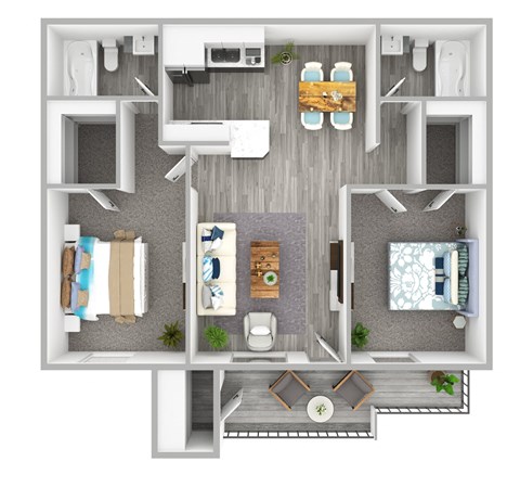 bedroom floor plan an in 3d